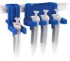 Heathrow Scientific HS20162A Tri-Clamp-ette Pipette Holder (holds 3 pipettors), Blue