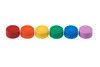 CAP ONLY, Screw Top Micro Tube Cap, O-Ring, Opaque, Assorted Colors, Non-sterile, 1000/Case