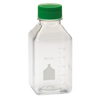 500mL Media Bottle, Square, PET, Individually Wrapped, Sterile, 24/CS