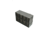 Stainless steel upright freezer rack for 96- and 384-well microplates, 4 compartments deep by 2 high, 9 3/16 inches tall