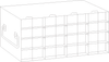 Rack For 50-Cell Hinged Top Plastic Boxes, 4x4 configuration