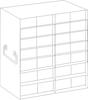 Rack For 50-Cell 1.5 mL Microtube Storage Boxes, 2x7x2 configuration