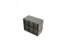Stainless steel upright freezer rack for 96- and 384-well microplates, 3 compartments deep by 2 high, 9 3/16 inches tall