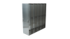 Stainless steel upright freezer rack for 96- and 384-well microplates, 5 compartments deep by 2 high, 18 15/16 inches tall