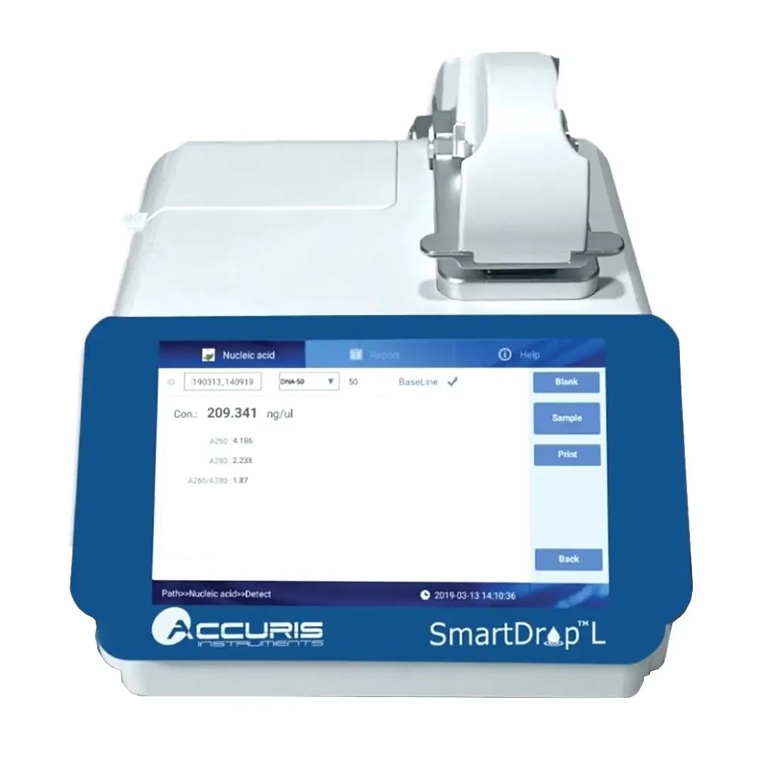 Benchmark Scientific NS1000 SmartDrop™ L Nano Spectrophotometer — Microvolume DNA, RNA & Protein Quantification, 115V
