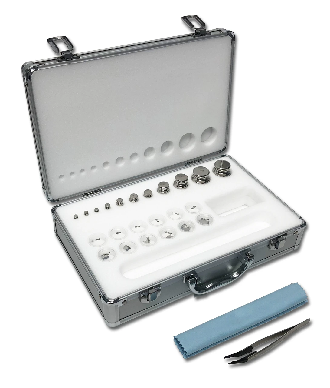 Accuris W1100-200 F1 grade calibration weight set, 23 pcs, 1mg to 200g