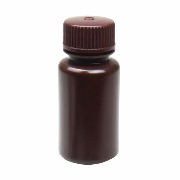 NEST 339201 125 mL Wide Mouth Round Storage Bottle, Polypropylene (PP), Amber, Sterile, Leakproof Linerless Cap