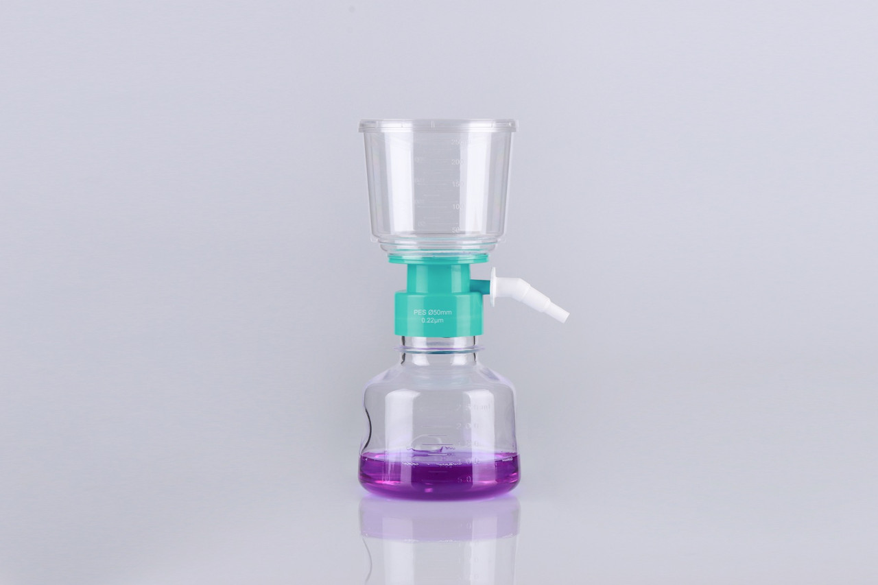 NEST 342003 Vacuum Filter System with Receiving Bottle, 250 mL, 0.45 µm PES Membrane, Low Protein Binding, Sterile