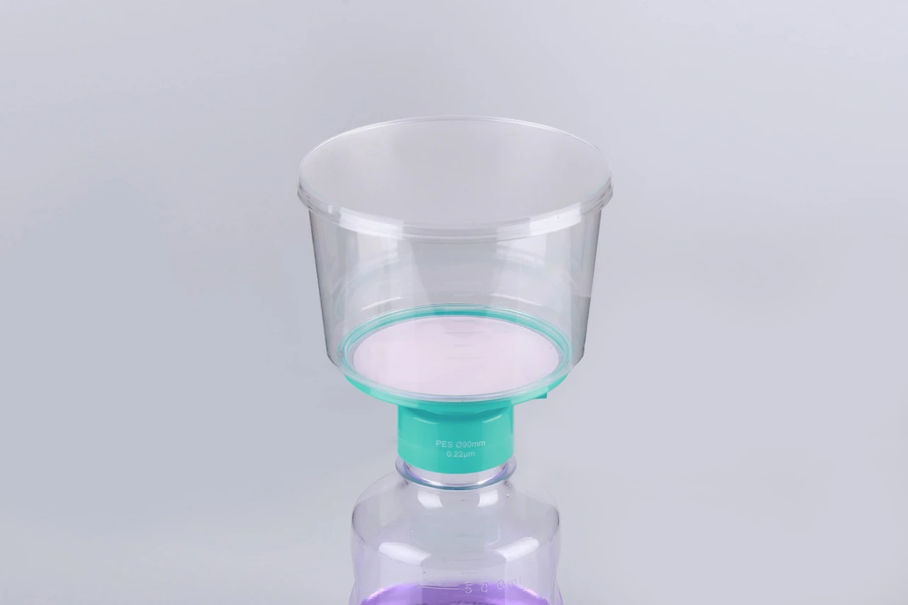 NEST 343111 Bottle Top Vacuum Filter, 500 mL, 0.22 µm PVDF Membrane, Sterile, Individually Bagged, Case of 24 (24 x 1)