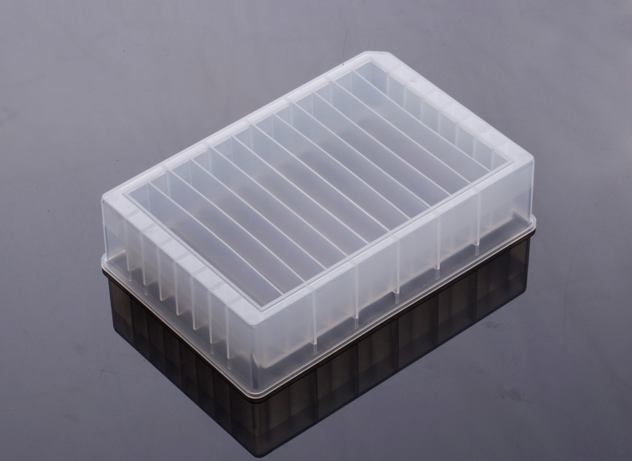 NEST 360102 12 Channel Reservoir Microplate, Low Profile 31.4 mm Height, 15 mL per Channel, No Lid, Non-Sterile