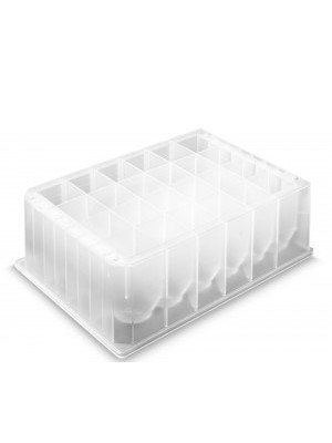 NEST 504362 10.4 mL 24-Well Deep Well Plate, U-Bottom, Square Well, Sterile, Case of 50 (10 Packs x 5)