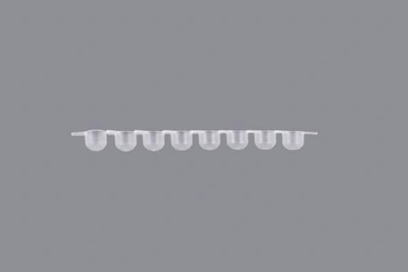 NEST 628921 Cluster Tube Cap Strips, 8-Cap Strip, TPE, for 1.1 mL Cluster Tubes, Non-Sterile, Case of 600 (5 Bags x 120)