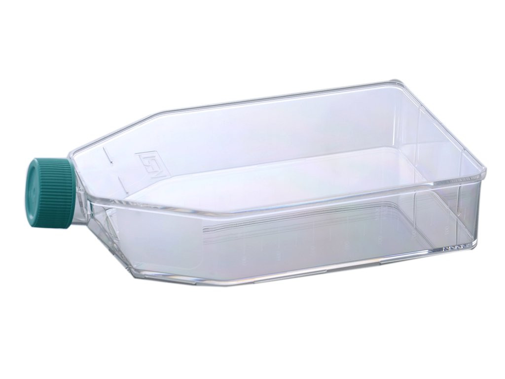 NEST 721001 225 cm² Cell Culture Flask, Plug Seal Cap, TC-Treated, Sterile, Case of 25 (5 Packs x 5)
