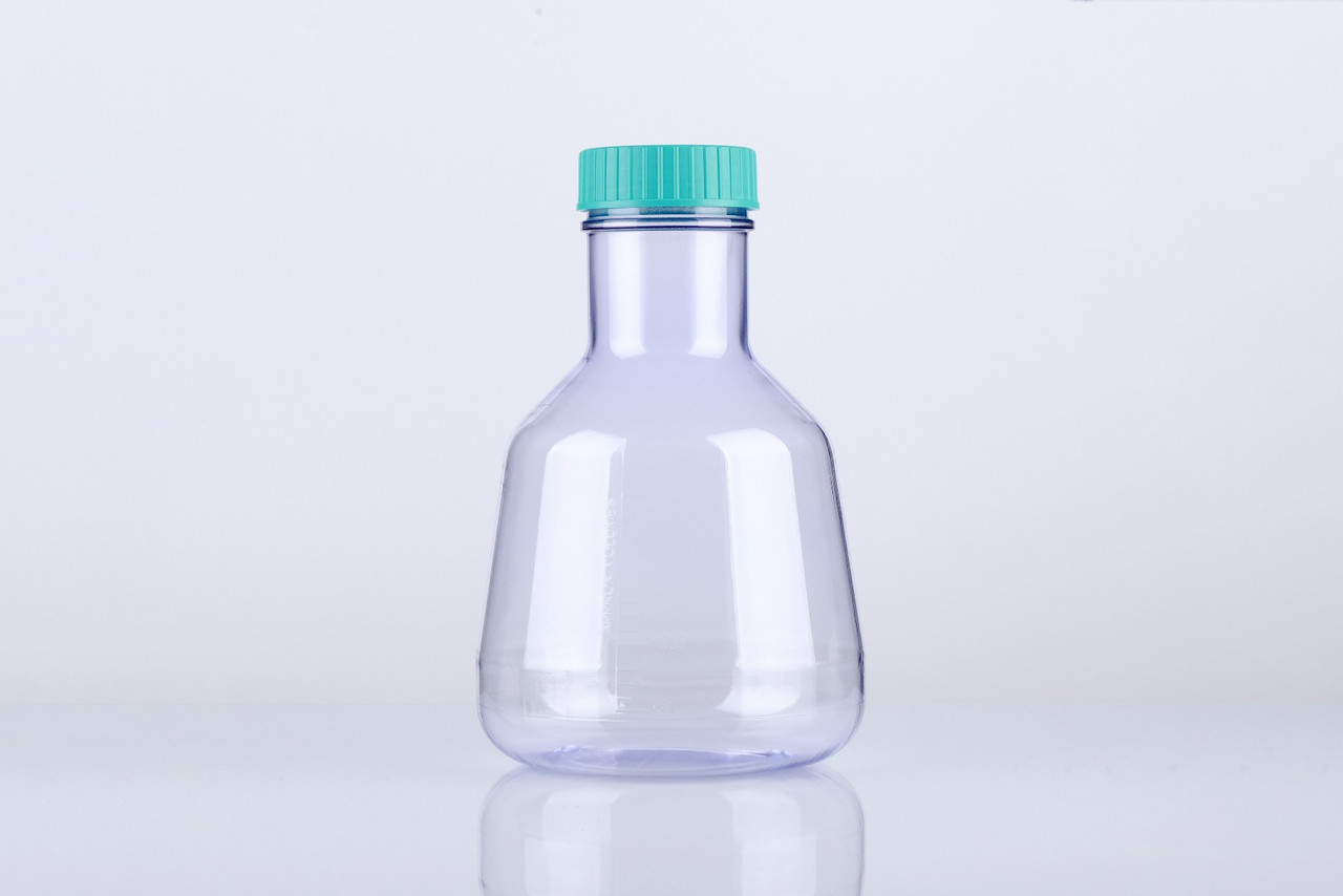 NEST 787005 5L High Efficiency Erlenmeyer Shaker Flask, Polycarbonate, Baffled, Plug Seal Cap, Sterile