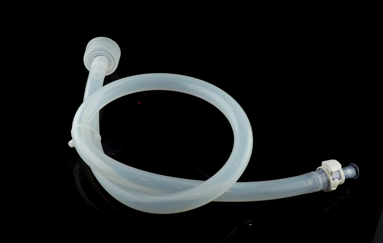 NEST C71255-HCA080B BioFactory Cap with 80 cm Silicone Tubing, 3/8 in ID x 5/8 in OD, Male Quick Connector, Sterile