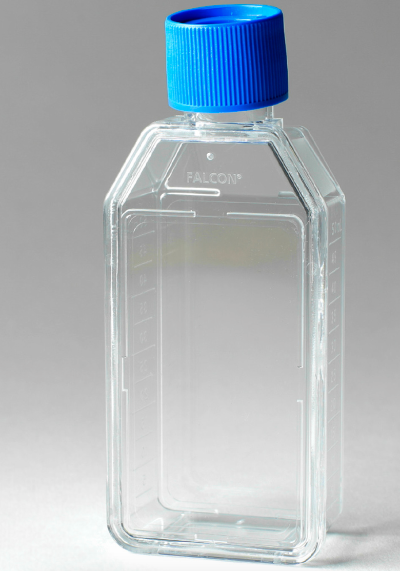 Falcon® 353108 25cm² Rectangular Canted Neck Cell Culture Flask with Vented Cap — Case of 60
