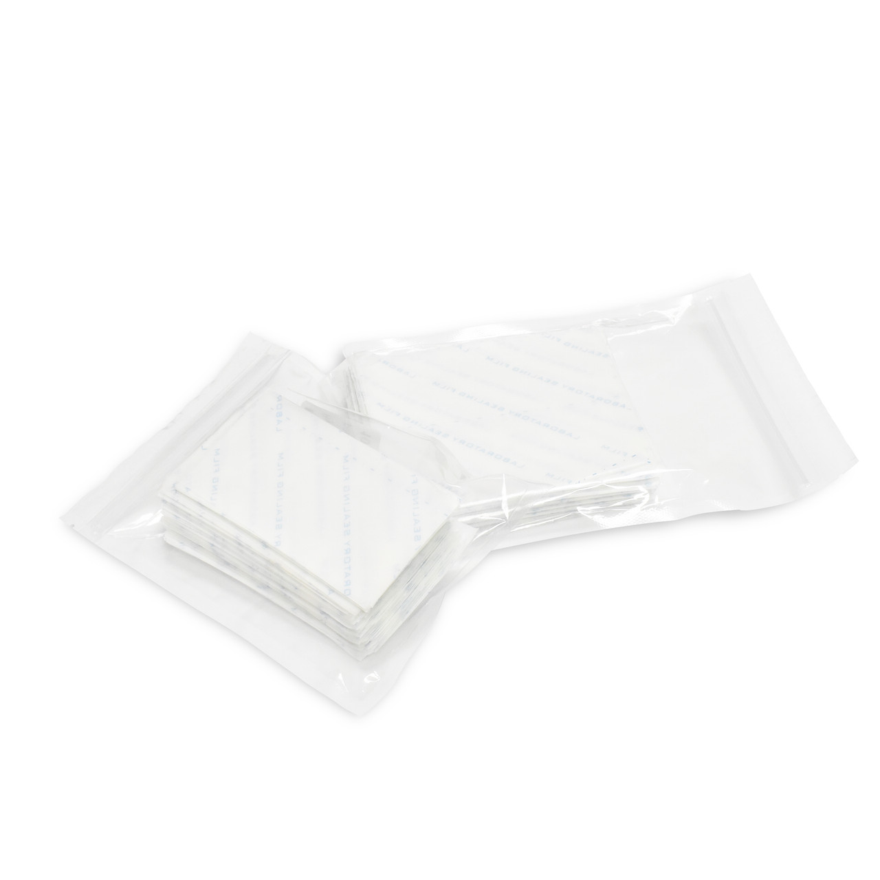 HyperStretch™ Multi-Purpose Laboratory Sealing Film, Steri-Sheets™, Paraffin/Polyolefin, Sterile Sheets of 4x4in., Resealable Bags, 100/pk