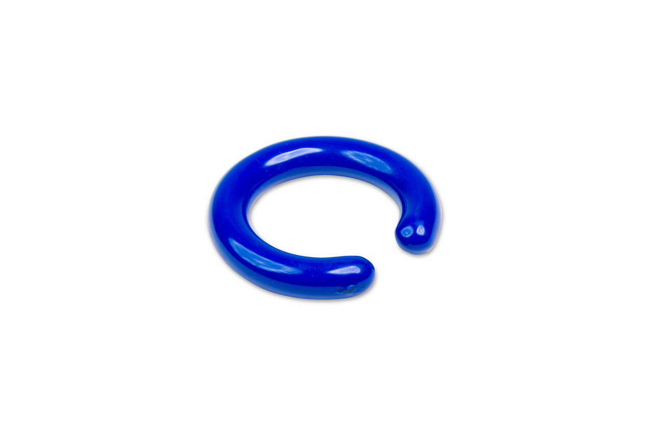 Vinyl-Coated Lead Rings ("C" shape), fits 125 to 500 mL, Blue