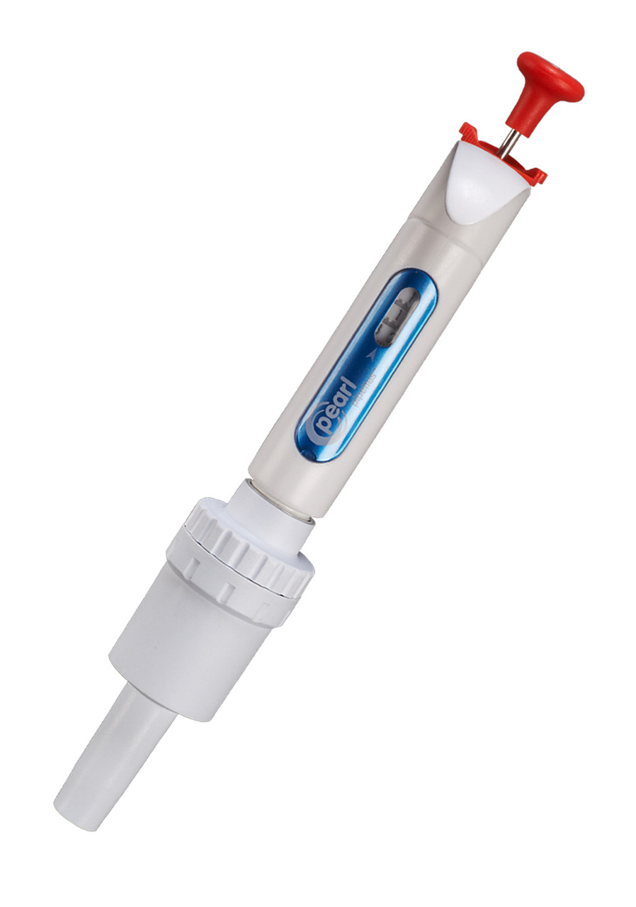 Pearl® Adjustable Micro Pipette 1000-10000ul, White/Red