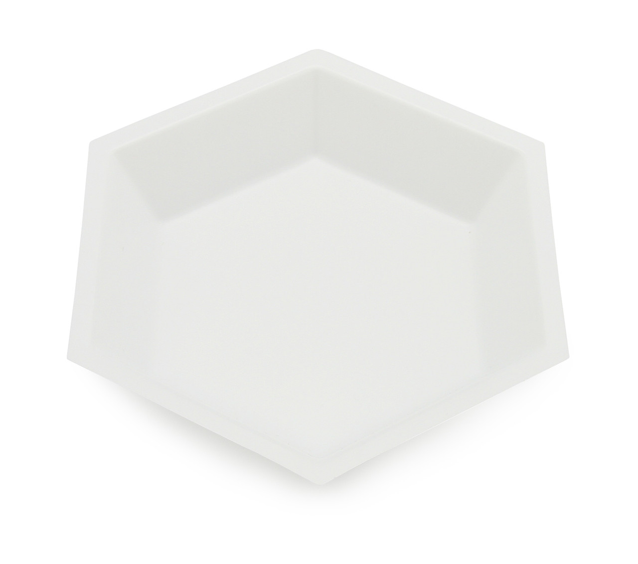 Hexagonal Weigh Boat, Large Anti-static, White