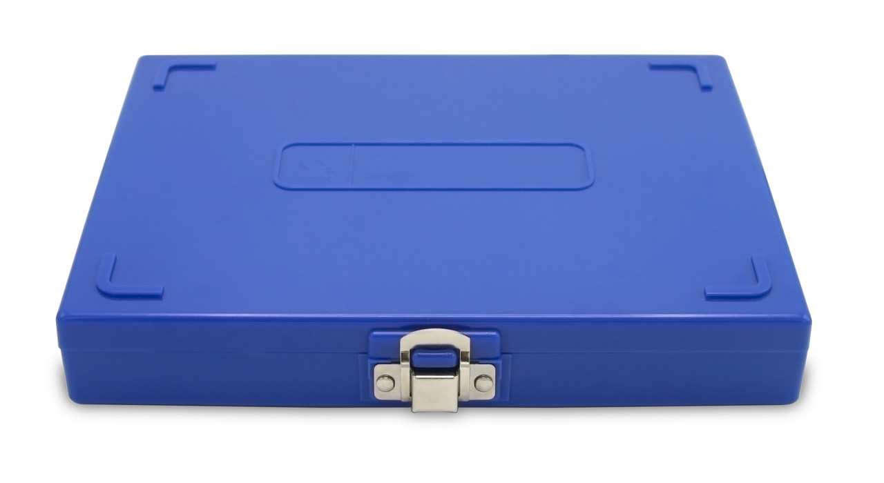 Premium Microscope Slide Box, 100-Place, Cork, Blue