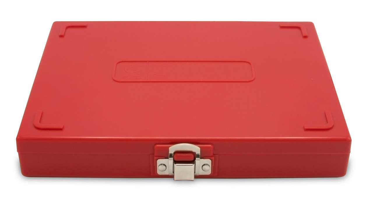 Premium Microscope Slide Box, 100-Place, Cork, Red