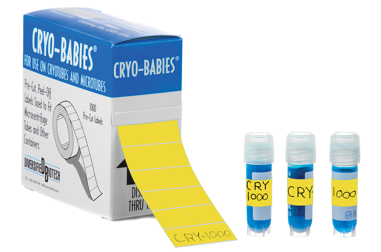 Cryo-Babies® 1.28 x 0.50"  1,000/roll Yellow