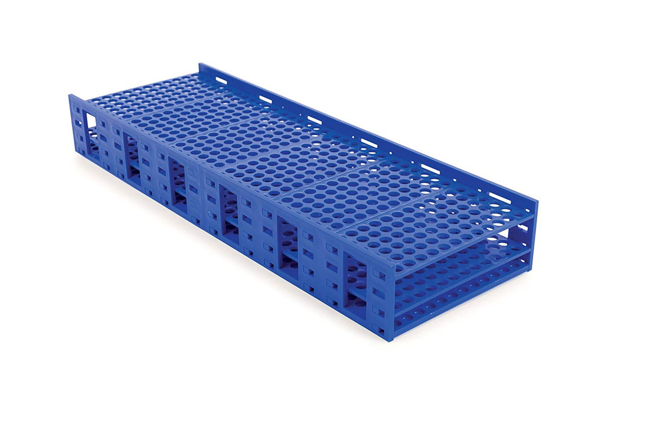 Mega Racks® Tube Rack Double for 10-13mm Tubes, Blue