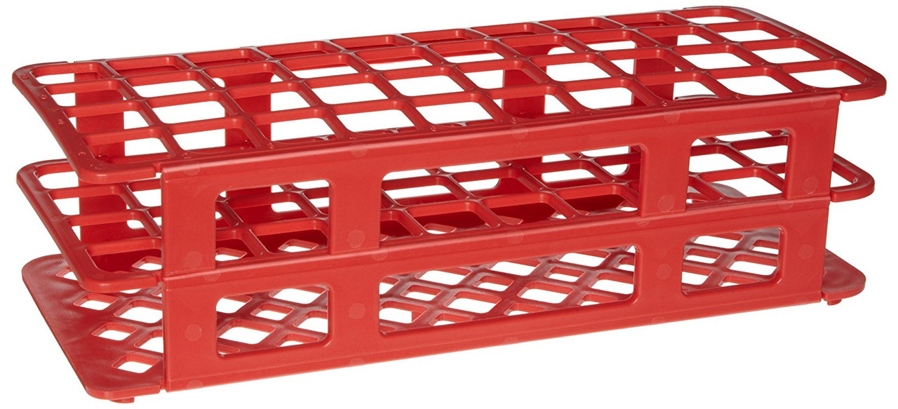 Fold & Snap Tube Rack 21mm 40-Place, Red