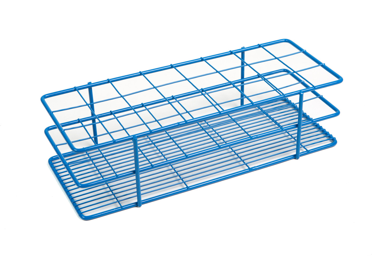 Coated Wire Tube Rack 35-40mm 3x8 Format, Blue