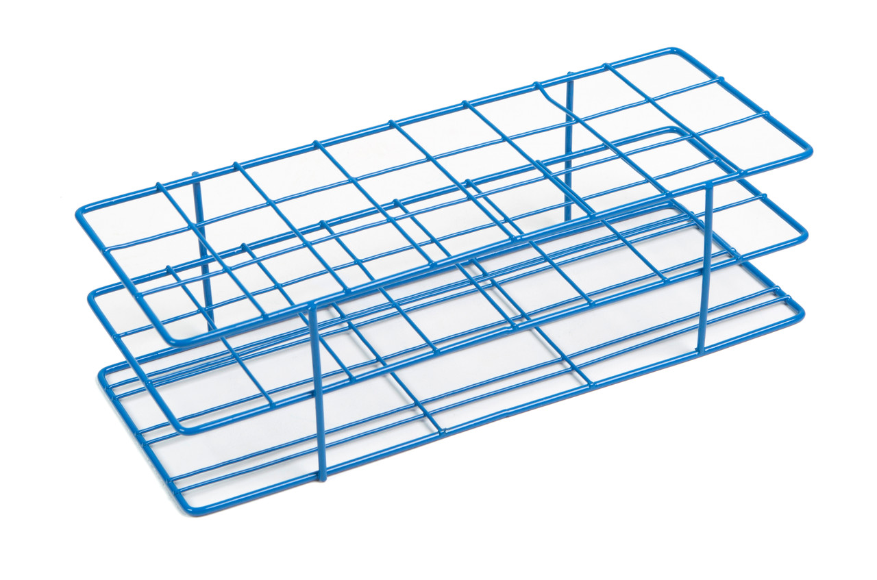 Coated Wire Tube Rack 20-25mm 3x8 Format, Blue