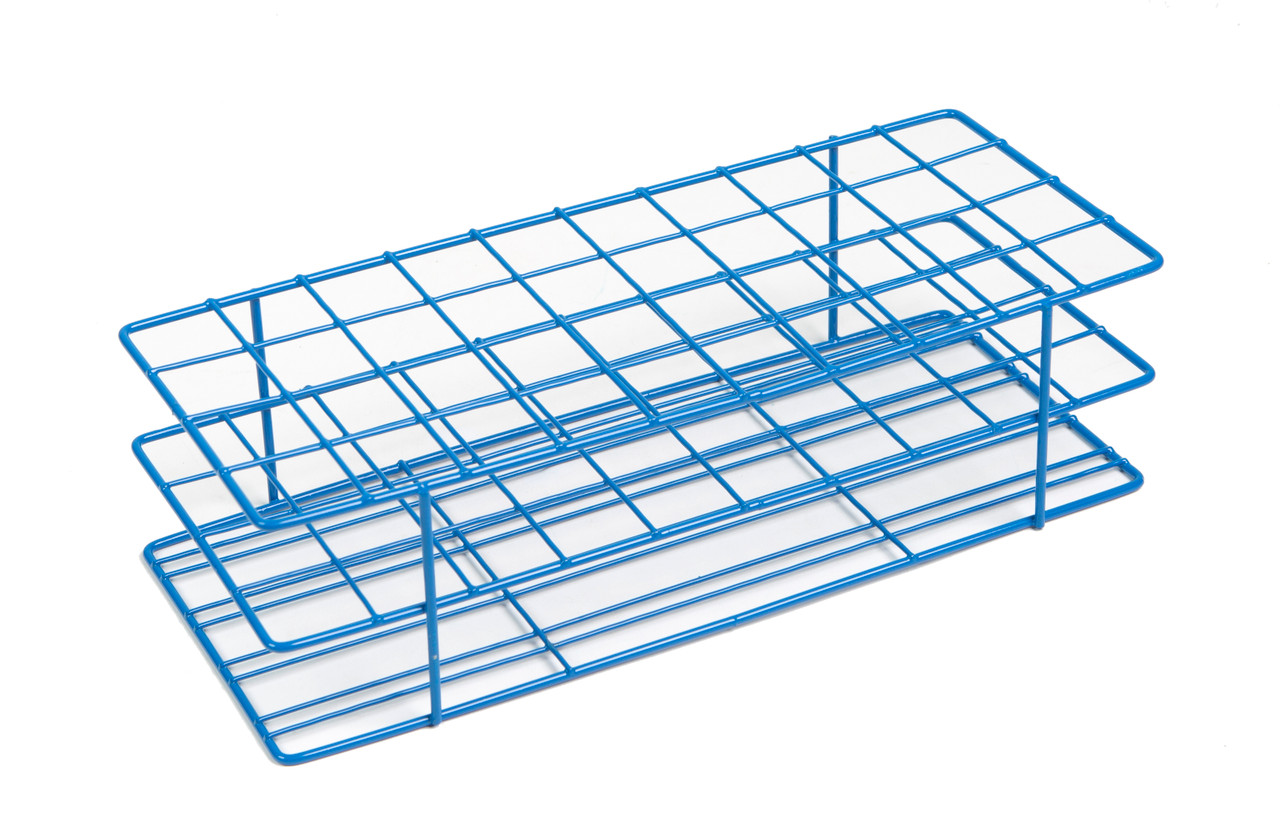 Coated Wire Tube Rack 22-25mm 4x10 Format, Blue