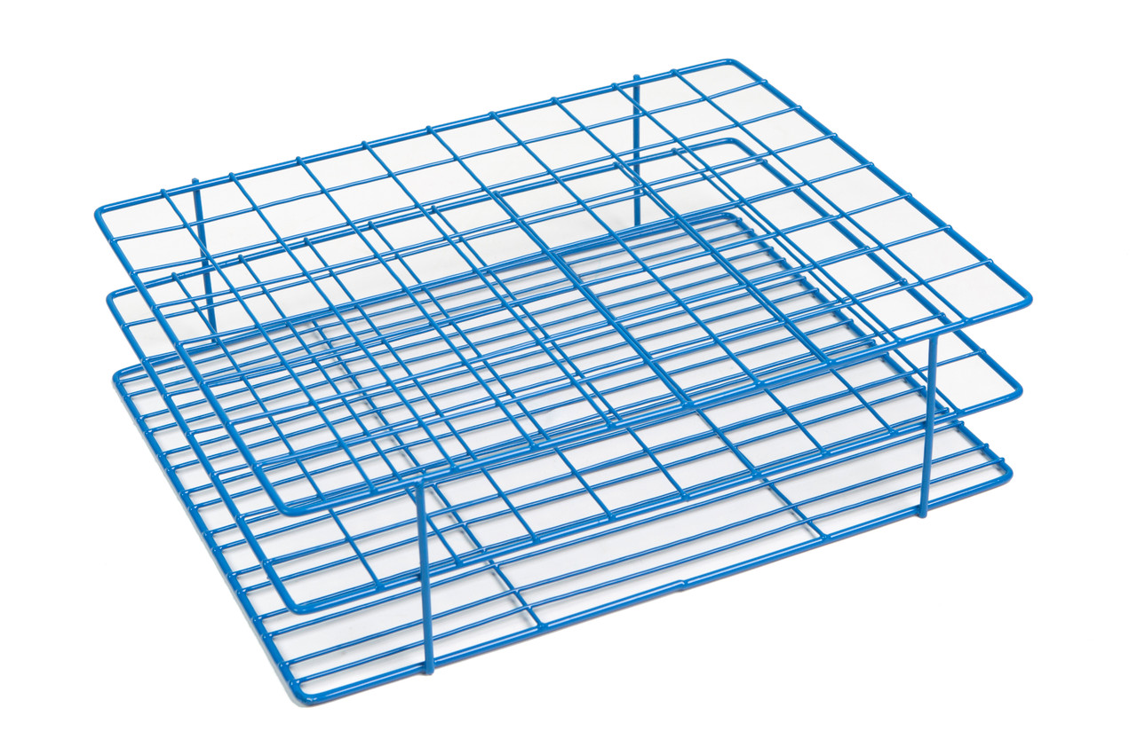 Coated Wire Tube Rack 20-25mm 8x10 Format, Blue