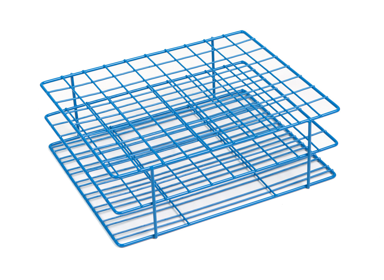 Coated Wire Tube Rack 16-20mm 8x10 Format, Blue
