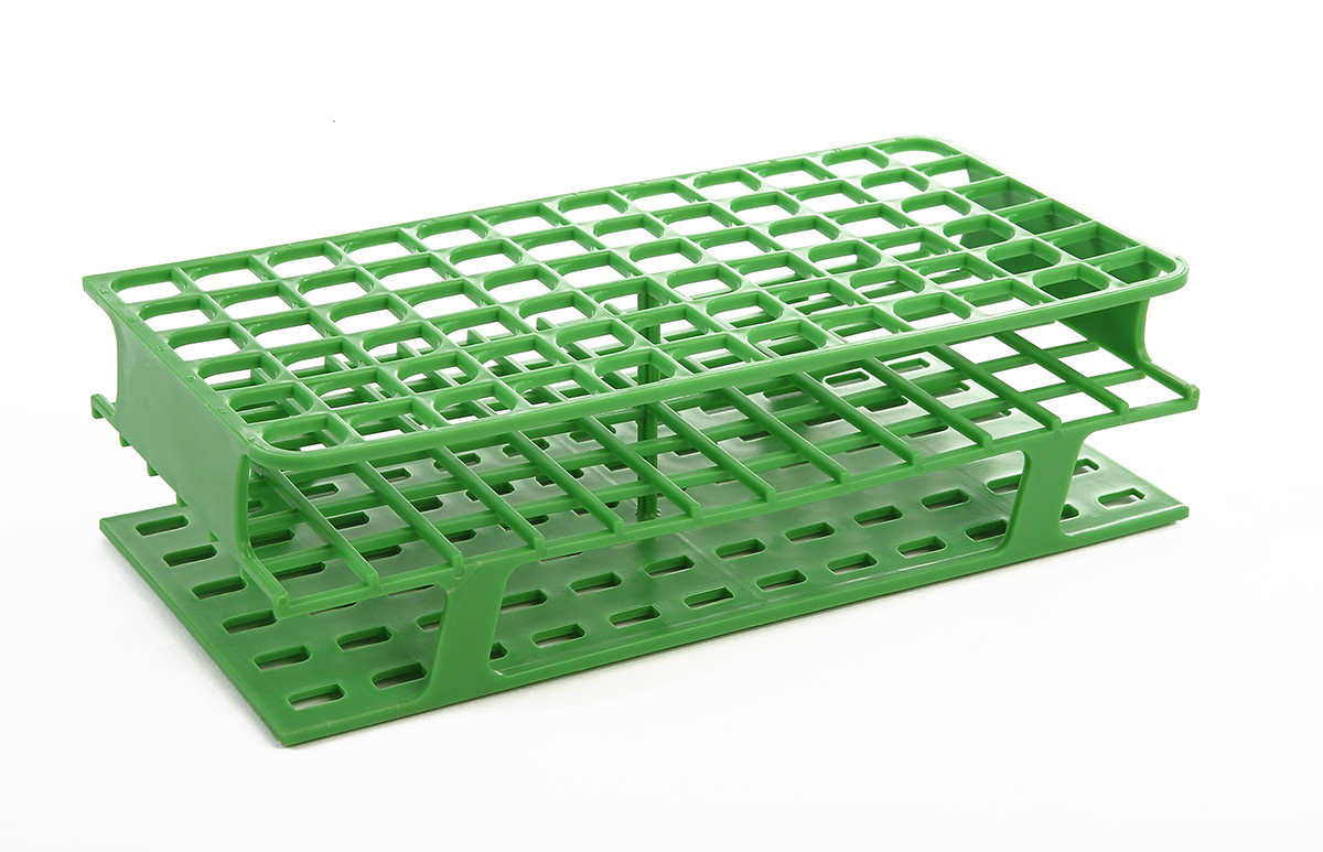 OneRack® Tube Rack Full PP 16mm 72-Place, Green