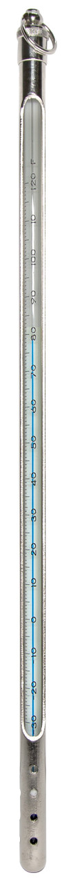 Thermometer, Blue Liquid, -20 to 150°C, Partial Immersion w/Armor