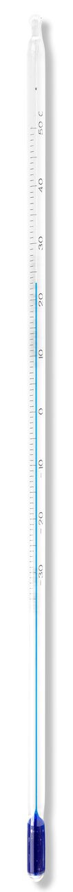 Thermometer, Blue Liquid, -35 to 50°C, Total Immersion, encapsulated in FEP