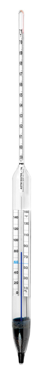API ASTM Hydrometer, with Thermometer, ASTM 57H