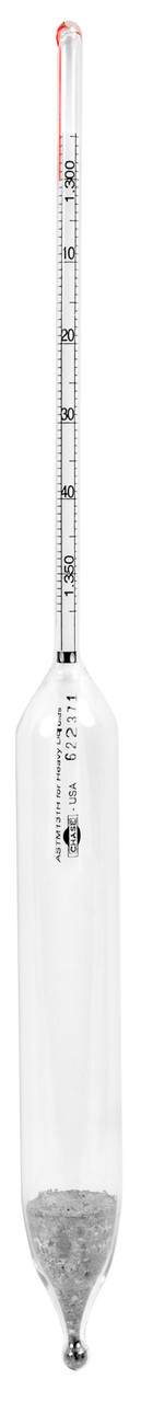 ASTM Specific Gravity Hydrometer, ASTM 131H, 1.300 to 1.350