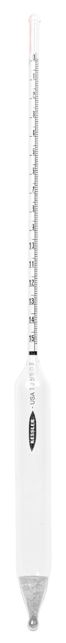 Baume (Heavy) Hydrometer, 0 to 15°