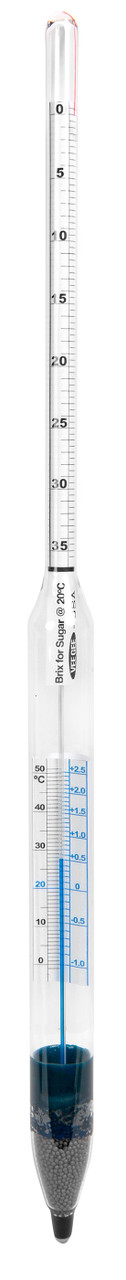 Brix Hydrometer, with Thermometer (°C) 0 to 35°