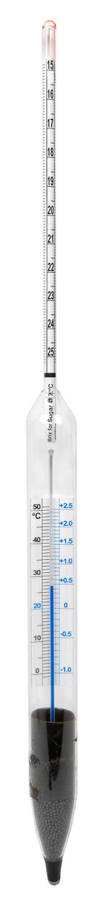 Brix Hydrometer, with Thermometer (°C) 15 to 25°