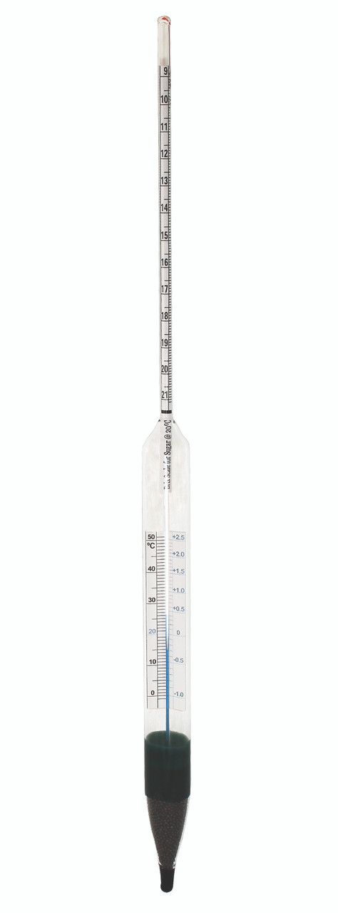 Brix Hydrometer, with Thermometer (°C) 9 to 21°