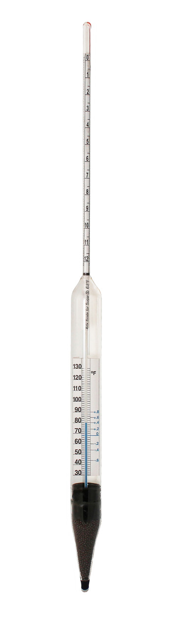 Brix Hydrometer, with Thermometer (°F) 0 to 12°