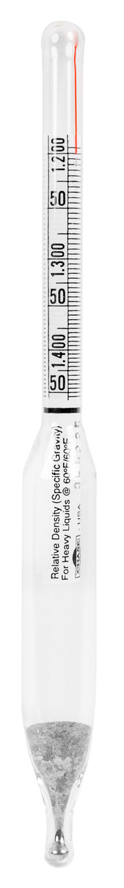 Wide-Range Specific Gravity Hydrometer, 1.200 to 1.450