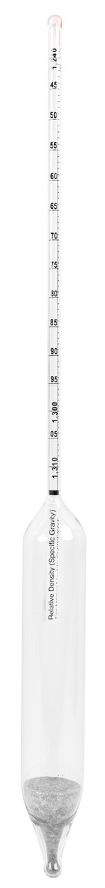 Specific Gravity Hydrometer, 1.240 to 1.310, 0.0005 subdivisions, 330 mm