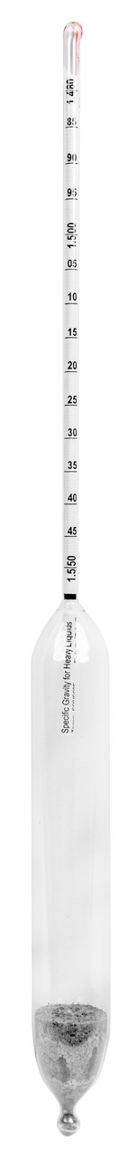 Specific Gravity Hydrometer, 1.480 to 1.550, 0.0005 subdivisions, 330 mm