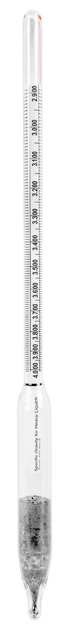 Specific Gravity Hydrometer, 3.000 to 4.000, 0.010 subdivisions, 305 mm