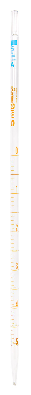 Mohr Measuring Pipet, 5 mL, 0.1 graduation interval