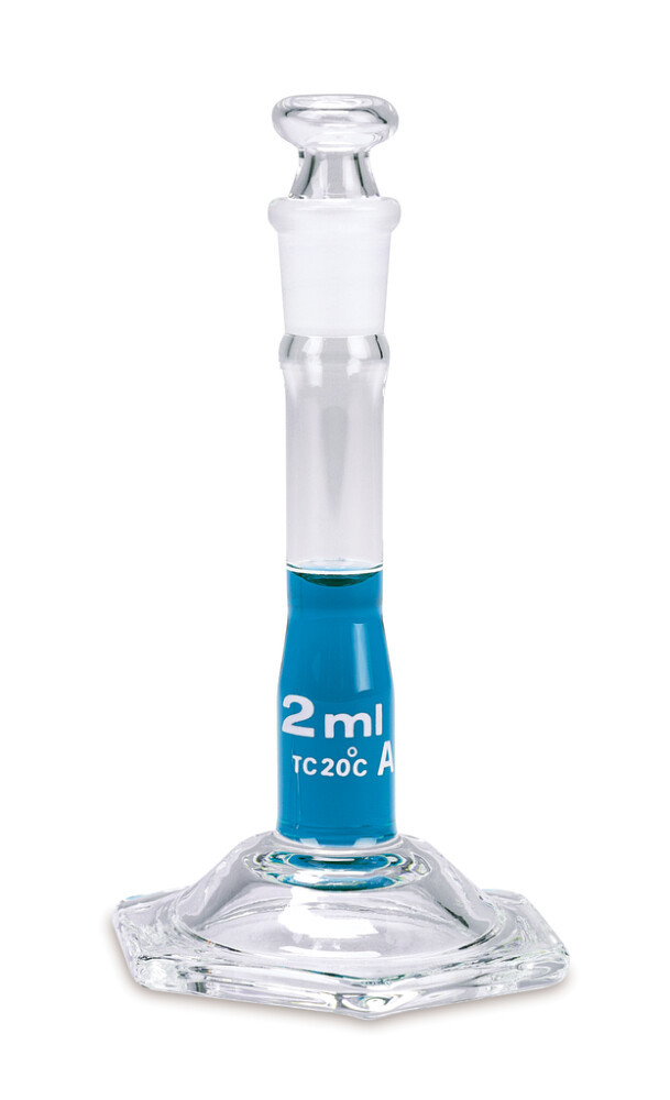 Volumetric Flask, Class A, Glass Stopper, 2 mL